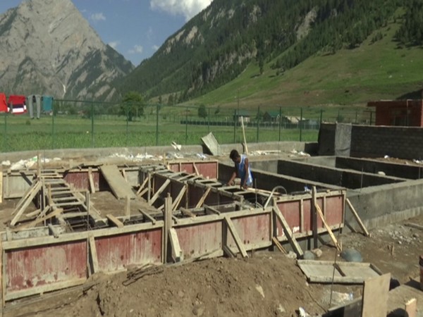 A visual of an under construction site in Gurez valley (Photo/ANI)