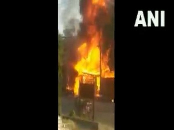 Visuals from the fire in Kolkata. (Photo/ANI)