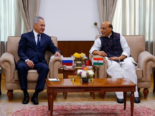 Defence Minister Rajnath Singh met Russian Defence Minister Sergey Shoigu on Monday