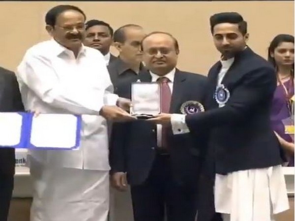 Ayushmann Khurrana receiving the Best Actor National Film Award. (Image courtesy: Instagram)