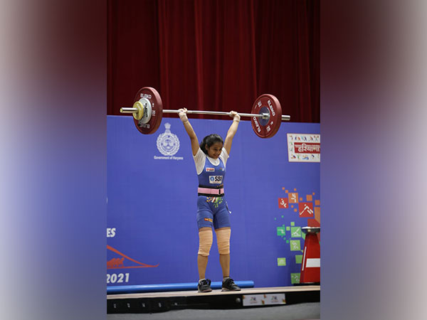 Maharashtra's Harshada Garud in action during KIYG 2021 (Image: SAI/MYAS)