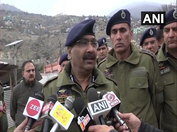 Jammu and Kashmir Director General of Police Dilbagh Singh speaking to media on Saturday in Doda. (Photo/ANI)