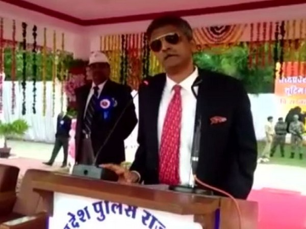 Vijay Singh Yadav, DG SPF addressing police personnel at shooting competition in Indore on Friday 