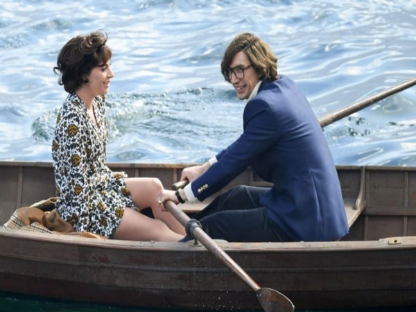 Lady Gaga and Adam Driver in still from the shoot of 'House of Gucci' (image source: Instagram)