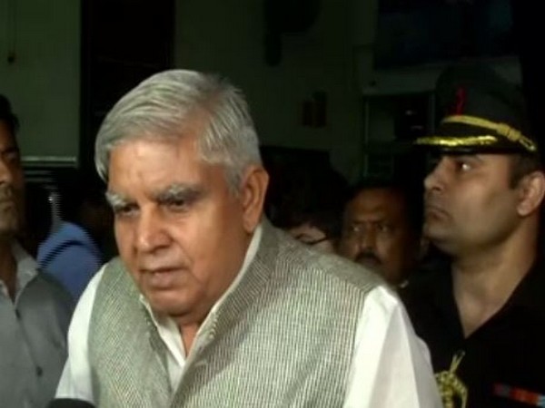 West Bengal Governor Jagdeep Dhankar talking to media persons in Kolkata on Tuesday 