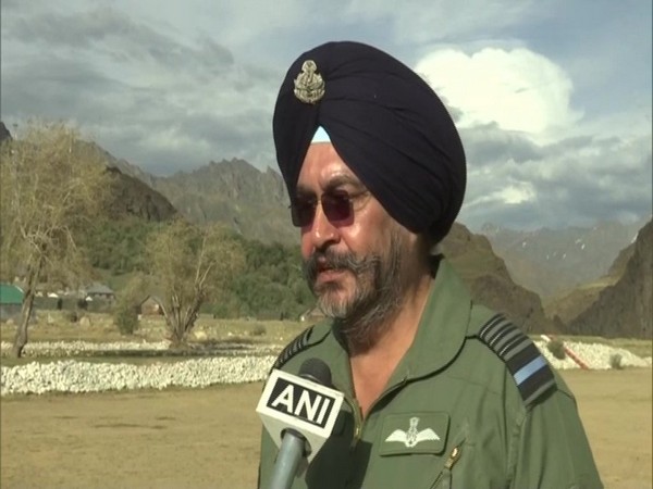 Air Chief Marshal BS Dhanoa talking to ANI at Drass on Thursday 
