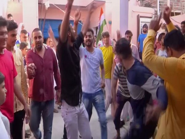 A visual of the celebrations in Sonipat, Haryana (Photo/ANI)