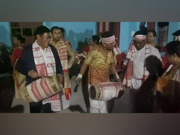 Arunachal Pradesh Chief Minister Pema Khandu dances during Bihu celebration (Picture credit: @PemaKhanduBJP)