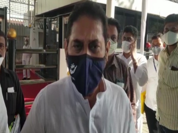 Maharashtra Power Minister Nitin Raut interacting with reporters on Tuesday.