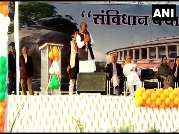 Congress leader Digvijaya Singh speaking at an event in Indore on Sunday 