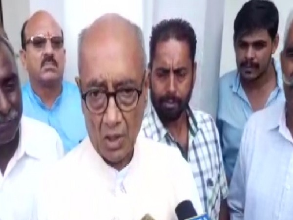 Congress leader Digvijaya Singh speaking to media persons in Jodhpur, Rajasthan, on Thursday. Photo/ANI