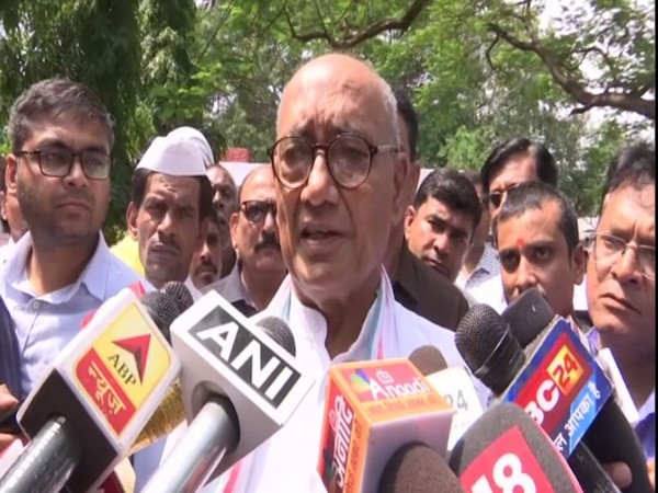 Congress leader Digvijaya Singh speaking to reporters in Bhopal, Madhya Pradesh on Tuesday. Photo/ANI