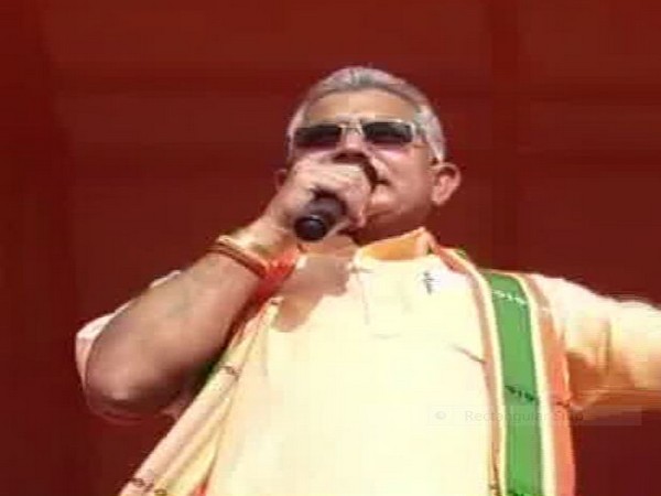 Dilip Ghosh addressing public at Bankura on Saturday 