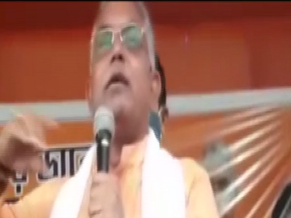 West Bengal BJP President Dilip Ghosh addressing a rally in Hoogly district. [Photo/ANI]