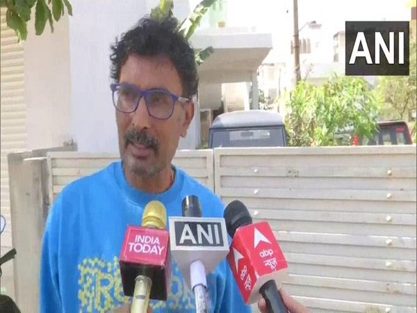 Ravi Annappa speaking to reporters on Wednesday. 