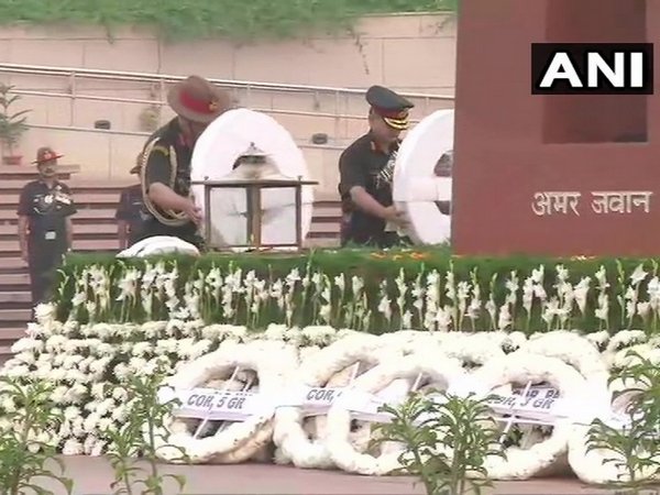 Army Chief General Bipin Rawat lays wreath at the National War Memorial in New Delhi on Infantry Day.