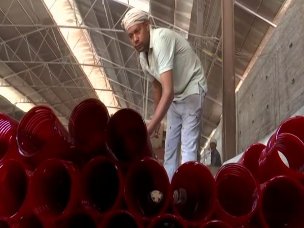 Visual from a glass bangle factory in Firozabad. (Photo/ANI)