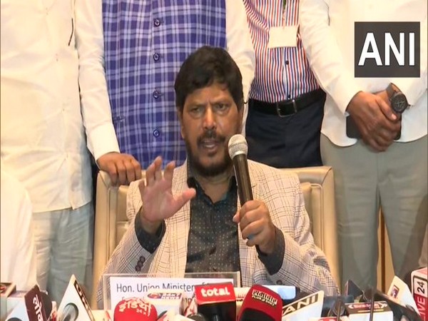 Union Minister of State for Social Justice and Empowerment, Ramdas Athawale (Photo/ANI)