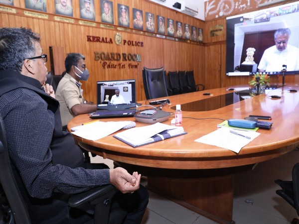 Visual of the meeting chaired by Kerala Chief Minister Pinarayi Vijayan (Photo/ANI)