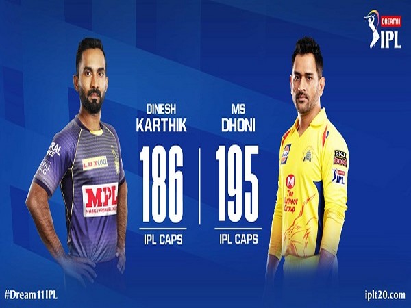 KKR skipper Dinesh Karthik  and CSK captain MS Dhoni (Image: Indian Premier League's Twitter )
