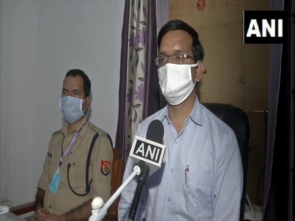 Hathras District Magistrate PK Laxkar speaking to ANI on Thursday. (Photo/ANI)