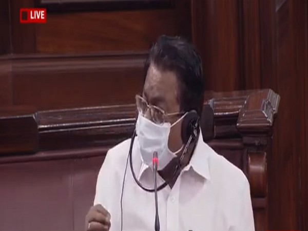 DMK MP TKS Elangovan speaking in the Rajya Sabha on Sunday. 
