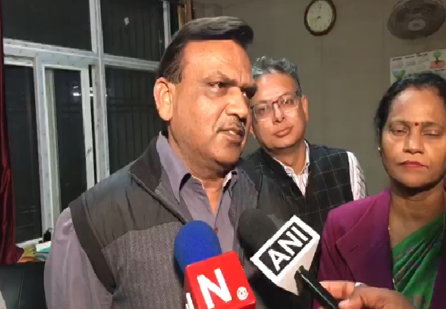 Dr HK Agarwal speaking to media in Meerut. 