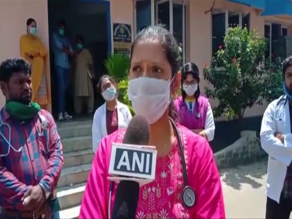 Dr Himabindhu speaking to ANI in Khammam on Tuesday. 