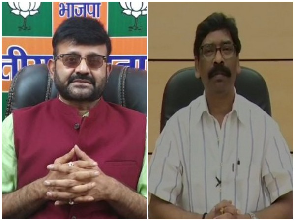BJP Spokesperson Pratul Shahdeo (Left) and Jharkhand CM Hemant Soren.