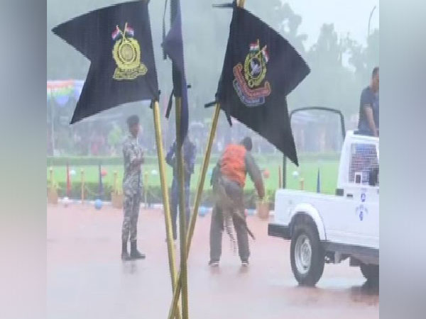 CRPF warrior dogs performing stunts at the event