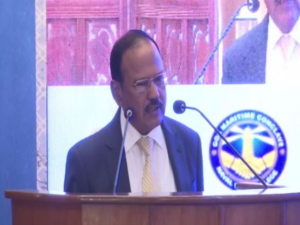 National Security Advisor Ajit Doval addresses Goa Maritime Conclave in New Delhi on Friday [Photo/ANI]