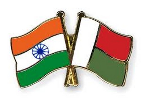 India and Madagascar flags