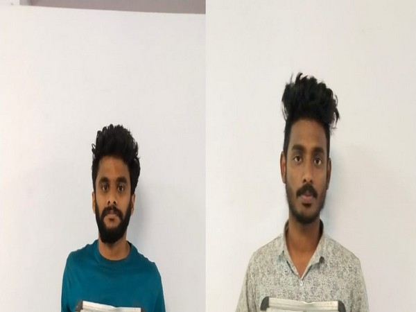 Two drug peddlers that were arrested by the Central Crime Branch (CCB) in Bengaluru. (Photo/ANI) 