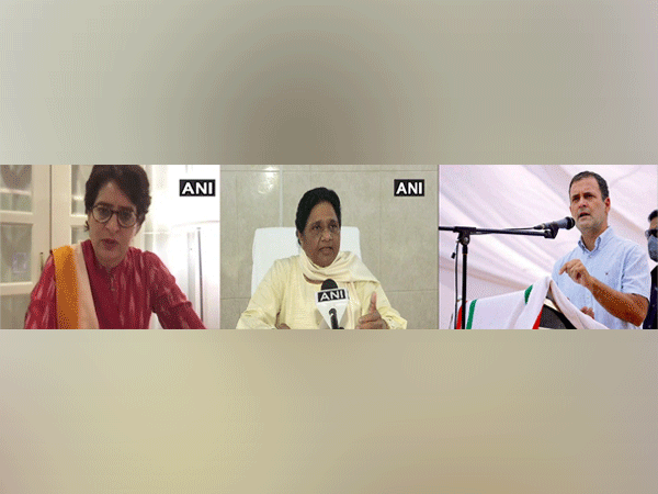 Congress leader Priyanka Gandhi, BSP Chief Mayawati and Congress leader Rahul Gandhi