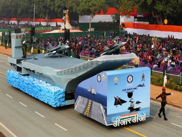 The DRDO tableau showcasing LCA Navy (Image courtesy: Ministry of Defence)