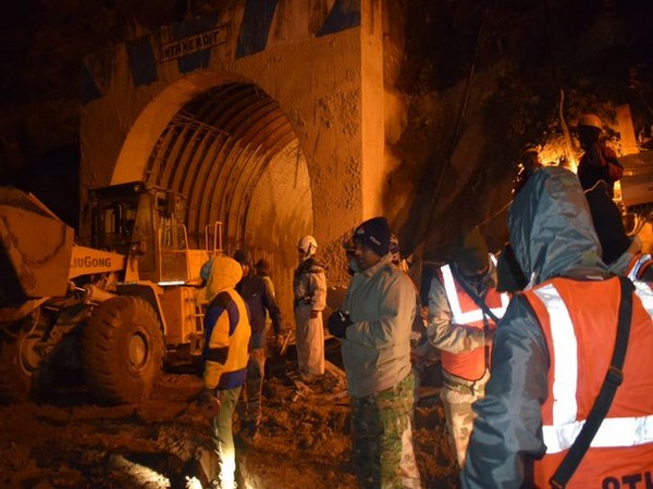 Drilling operation inside the Tapovan tunnel. (Photo/ ANI) 