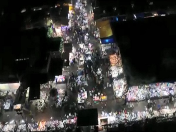 Drone visual in the Delhi Central District. (ANI/photo)