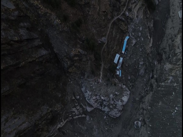 Drones of Garuda Aerospace at Chamoli glacier burst site. (Photo/ANI)