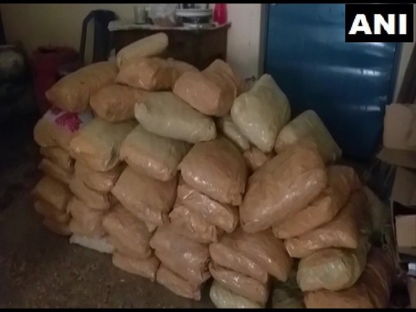 160 kg of cannabis seized by the Excise Department in Visakhapatnam on Thursday. (Photo/ANI)