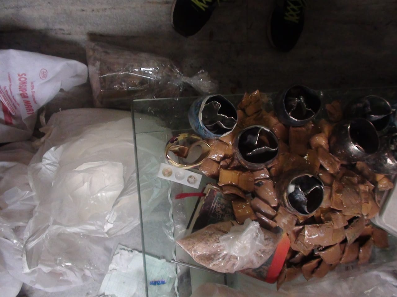 Visuals of the drugs seized by the Narcotics Control Bureau.