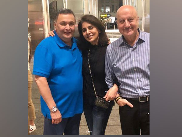 Rishi Kapoor, Neetu Kapoor and Anupam Kher, Image Courtesy: Instagram