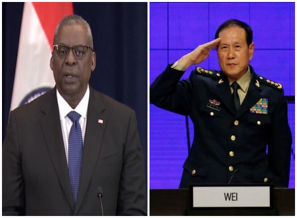 US Secretary of Defense Lloyd Austin and Chinese Minister of National Defense Wei Fenghe
