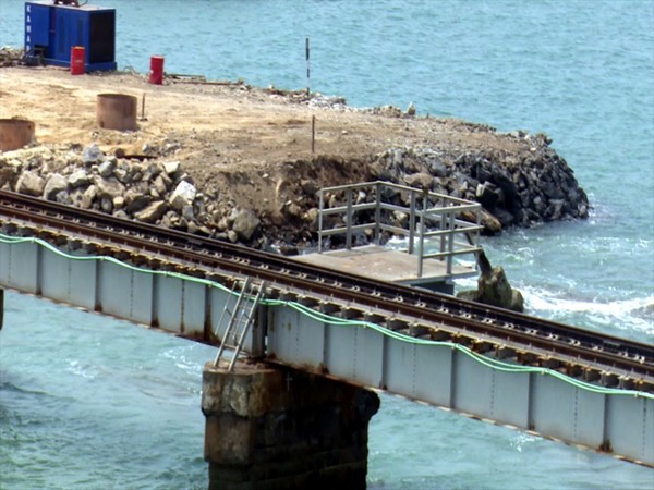 Visual of new Pamban railway bridge under construction
