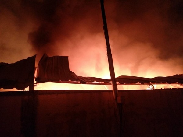 A fire broke out at furniture godown in Pune on Tuesday. (Photo/ANI)