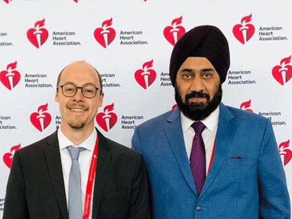 Dr Sebastian Kufner who presented the 10-year data of ISAR TEST 5 at the meeting of American Heart Association, Philadelphia last year along with Gurmit Singh Chugh, Co-founder, Translumina.