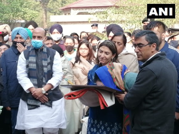 Last rites of Brig LS Lidder performed with full military honours (Photo/ANI)