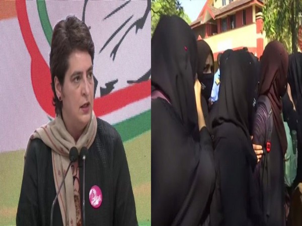 Congress general secretary Priyanka Gandhi Vadra on Karnataka Hijab row (Photo/ANI)