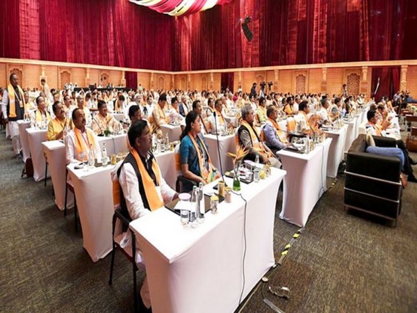 BJP leaders attend the BJP National Executive meeting (Photo/ANI)