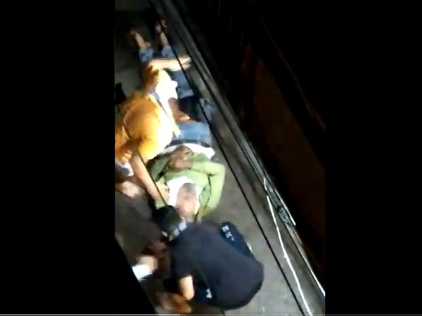 Screengrab from the viral video showing 2 men beating Naushad 