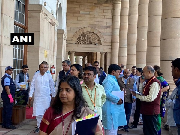 Dushyant Singh with the officials on March 18 (File Photo)